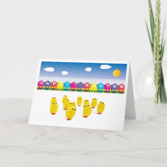 Festiva Una tarjeta de Pascua Chicky (Anverso)