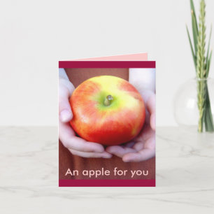 Festiva una tarjeta de una manzana para ti