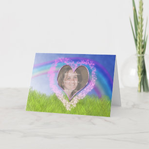 Festiva Una tarjeta El día de San Valentín con una foto de