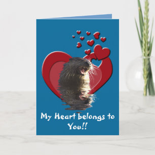 Festiva Una tarjeta Otter Valentine
