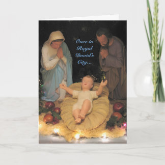 Festiva Una vez en la tarjeta de los Navidades de la ciuda