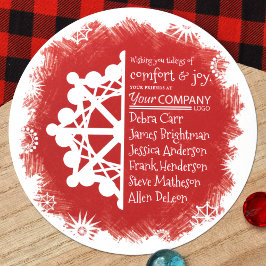 Festiva Única tarjeta de vacaciones en blanco, rojo y turq