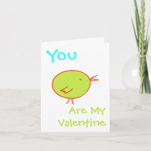 Festiva Usted es mi tarjeta del pájaro del verde de la