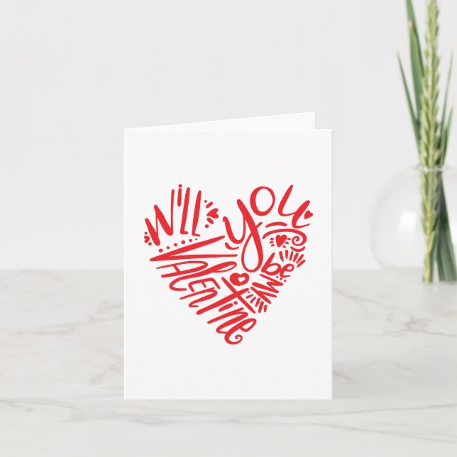 Festiva Usted será mi tarjeta del día de San Valentín (Anverso)