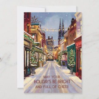 Festiva Vacaciones brillantes - Tarjeta de Navidades