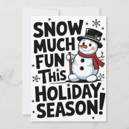 Festiva Vacaciones con nieve - Tarjeta para Navidades