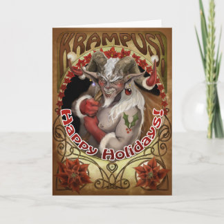 Festiva ¡Vacaciones de Krampy! Tarjeta mediana