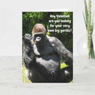 Festiva VALENTINE DE QUE YO SERÉ TU GRAN tarjeta GORILLA