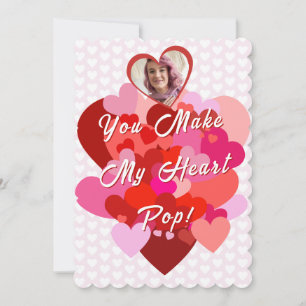 Festiva Valentine, haces mi tarjeta pop del corazón