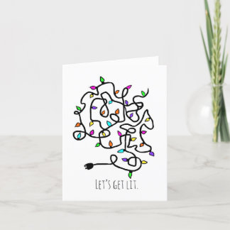 Festiva Vamos a conseguir la tarjeta de Navidades encendid