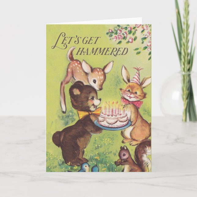 Festiva Vamos a ser martillados - graciosa tarjeta de cump (Anverso)