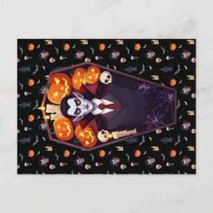 Festiva 🦇 Vampiro gótico 🖤 postal negra 🎃