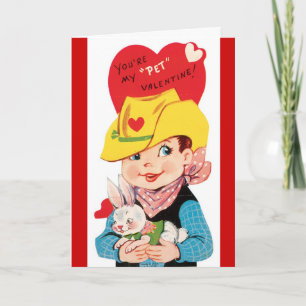 Festiva Vaquero retro con tarjeta El día de San Valentín M