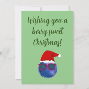 Festiva Vegan Berry Sweet Navidades Tarjeta de Saludo