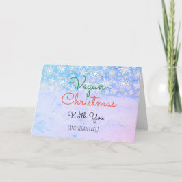 Festiva Vegan Navidades Tarjeta de saludo para veganos