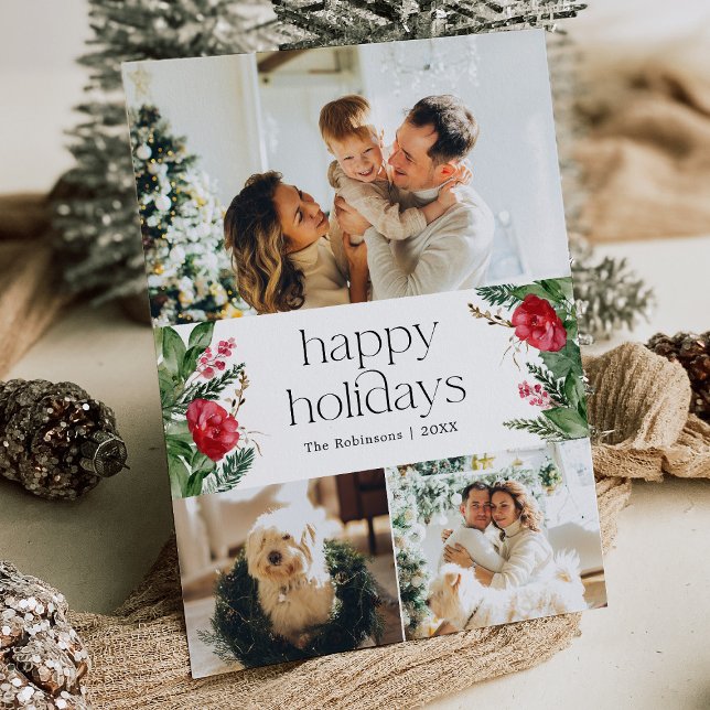 Festiva Vegetación botánica 3 Tarjeta de vacaciones plana  (Subido por el creador)