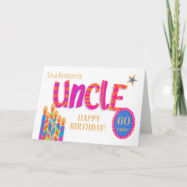 Festiva Velas de cumpleaños y tarjeta de estrella del tío 