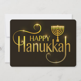Festiva Velas de la menorá de Hanukkah felíz. Tarjeta de v