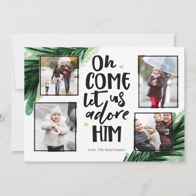 Festiva Ven Adore Him 4 PH | Tarjeta fotográfica de Navida (Anverso)