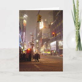 Festiva Ventisca en la tarjeta en blanco de la ciudad