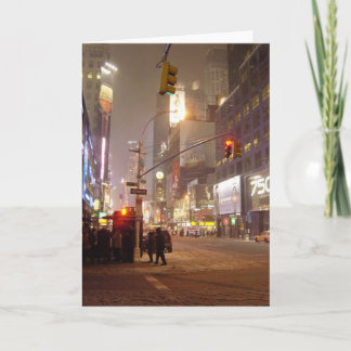 Festiva Ventisca en la tarjeta en blanco de la ciudad