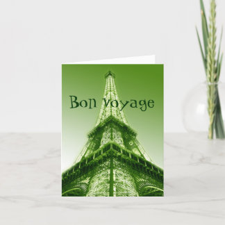 Festiva Verde de la tarjeta del viaje de la torre Eiffel