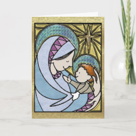 Festiva Vieja Madonna de moda y tarjeta de saludo infantil