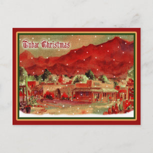Festiva Vieja postal de Navidades Tubac