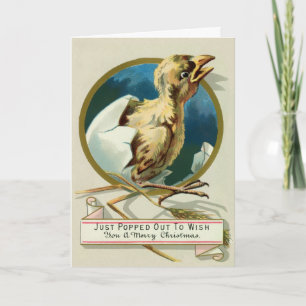 Festiva Vieja tarjeta de Navidades de Chick Victorianos