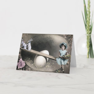 Festiva Vieja tarjeta de Pascua Victoria
