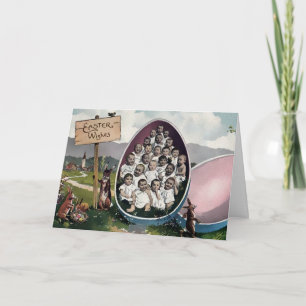 Festiva Vieja tarjeta de Pascua Victoria