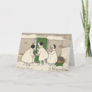 Festiva Vieja tarjeta en blanco para Chicas de regalo fran