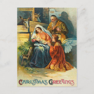 Festiva Viejos Navidades de la moda, postal de la Nativida