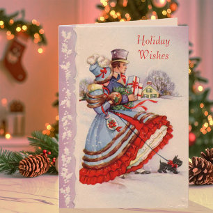 Festiva Viejos Navidades de moda Tarjeta de felicitación c