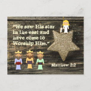 Festiva Vimos Su Postal Estrella, Biblia Verso Navidades