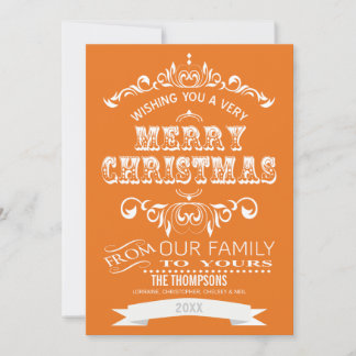 Festiva Vintage Chalkboard Navidades Tarjeta de felicitaci