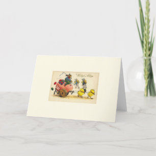 Festiva Vintage tarjeta de felicitación polaca de Pascua