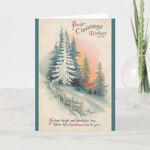 Festiva Vintage True Friendship Navidades Tarjeta De Salud