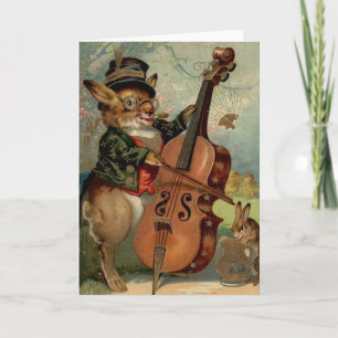Festiva Violoncelo del vintage que juega la tarjeta de