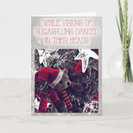 Festiva Visiones de la tarjeta del oso de peluche de los