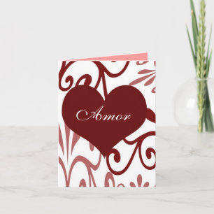 Festiva Voluta Tarjeta del día de San Valentín-Española