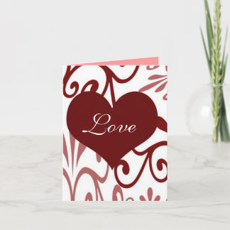 Festiva Voluta Tarjeta del día de San Valentín-Inglesa