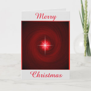 Festiva Vórtex rojo con tarjeta de saludo de Navidades est