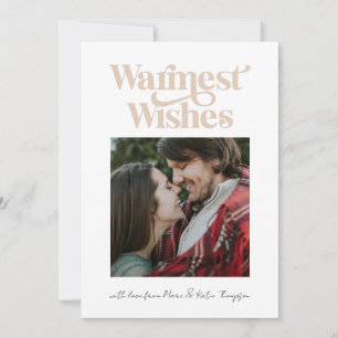 Festiva Warmest Wishes - Tarjeta fotográfica navideña mode