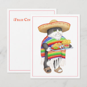 Festiva WENDELITO Cinco de Mayo 4.25x5.6 Tarjeta Plana