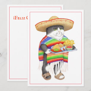Festiva WENDELITO Cinco de Mayo 5.5x7.5 Tarjeta Plana