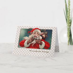 Festiva Wesołych Świąt. Tarjeta de navidades en polaco