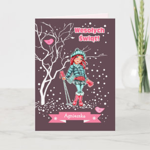 Festiva Wesołych Świąt. Tarjeta de navidades en polaco