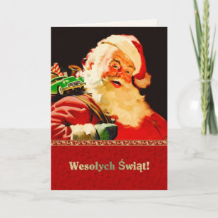 Festiva Wesołych Świąt. Tarjeta de navidades en polaco