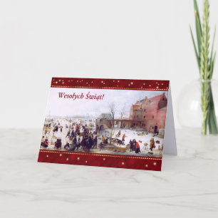 Festiva Wesołych Świąt. Tarjeta de navidades en polaco
